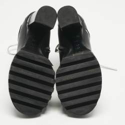 Pre Owned حذاء بوت للكاحل لوي فيتون جلد أسود ستار تريل مقاس 38.5