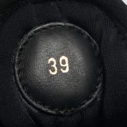 Pre Owned Louis Vuitton Black Neoprene, Leather and Mesh Run Away Sneakers Size 39