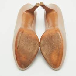 Pre Owned Louis Vuitton Beige Leather Oh Really! Peep Toe Pumps 40