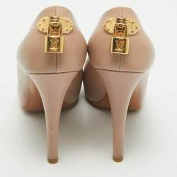 Pre Owned Louis Vuitton Beige Leather Oh Really! Peep Toe Pumps 40