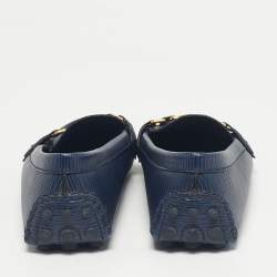 Pre Owned Louis Vuitton Navy Blue Epi Leather Oxford Loafers Size 41