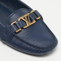 Pre Owned Louis Vuitton Navy Blue Epi Leather Oxford Loafers Size 41