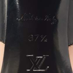 Pre Owned Louis Vuitton Pink/Black Leather Gamble Diva Boots Size 37.5