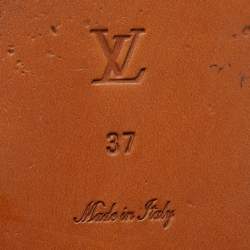 Pre Owned Louis Vuitton Brown Monogram Canvas Summer Trunks Flat Slides Size 37