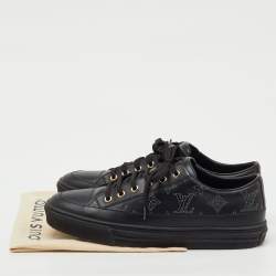 مملوكة مسبقًا Louis Vuitton Black Leather Stellar Low Top Sneakers Size 39