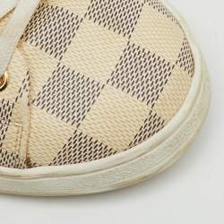 Pre Owned Louis Vuitton Damier Azur Summer Trunks Frontrow Sneakers Size 38.5