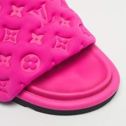 Pre Owned Louis Vuitton Pink Neoprene Pool Pillow Flat Sandals Size 40