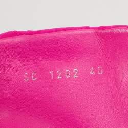 Pre Owned Louis Vuitton Pink Neoprene Pool Pillow Flat Sandals Size 40