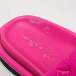 Pre Owned Louis Vuitton Pink Neoprene Pool Pillow Flat Sandals Size 40