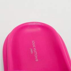 Pre Owned Louis Vuitton Pink Neoprene Pool Pillow Flat Sandals Size 40