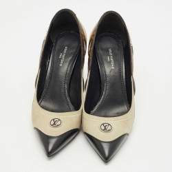 Pre Owned Louis Vuitton Tricolor Monogram Canvas and Suede Archlight Pumps Size 37