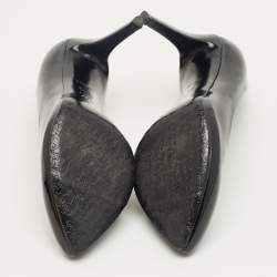 Pre Owned Louis Vuitton Black Patent Leather Lock It Pumps Size 36.5