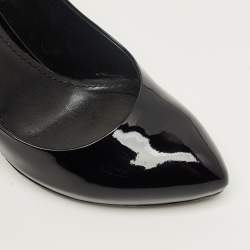 Pre Owned Louis Vuitton Black Patent Leather Lock It Pumps Size 36.5