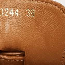 مملوكة مسبقًا Louis Vuitton Tan Leather Maya Platform Sandals Size 39