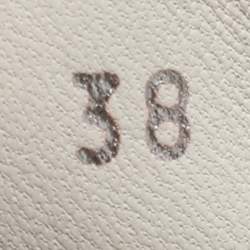 Pre Owned Louis Vuitton White/Navy Blue Mesh and Monogram Canvas Archlight Sneakers Size 38