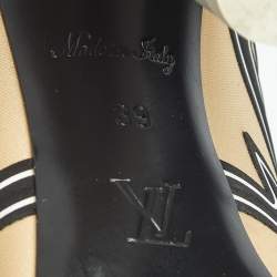 Pre Owned Louis Vuitton Multicolor Leather And Fabric Tassel Embellished Swift Loafer Pumps Size 39