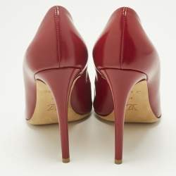 Pre Owned Louis Vuitton Red Leather Dice Pumps Size 40