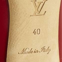 Pre Owned Louis Vuitton Red Leather Dice Pumps Size 40