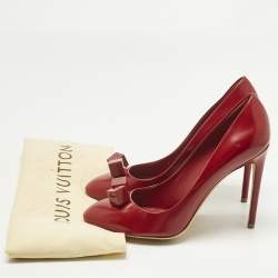 Pre Owned Louis Vuitton Red Leather Dice Pumps Size 40