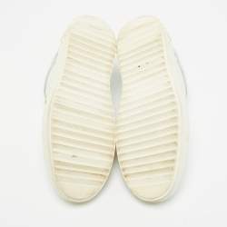 Pre Owned Louis Vuitton Multicolor Monogram Leather Time Out Lace Up Sneakers Size 37