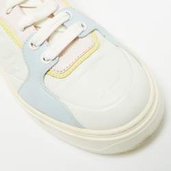 Pre Owned Louis Vuitton Multicolor Monogram Leather Time Out Lace Up Sneakers Size 37