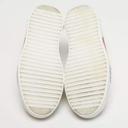 Pre Owned Louis Vuitton x Yayoi Kusama White Leather Time Out Sneakers Size 38