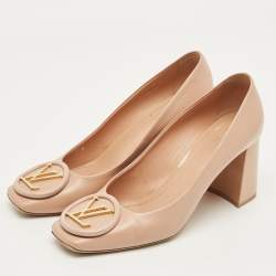 Pre Owned Louis Vuitton Beige Leather Madeleine Pumps Size 39