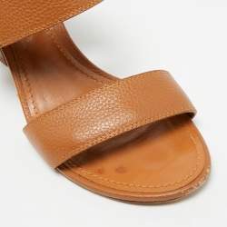 مملوكة مسبقًا صندل لوى فيتون سير كاحل جلد بني مقاس 39