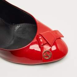 Pre Owned Louis Vuitton Ombre Black/Red Patent Leather Fiance Pumps Size 39