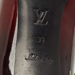 Pre Owned Louis Vuitton Ombre Black/Red Patent Leather Fiance Pumps Size 39