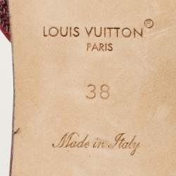 Pre Owned صندل لويس فويتون إيزولا جلد أحمر وترتر مقاس 38