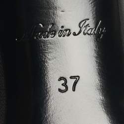 مملوكة مسبقًا صندل سلايد لوي فيتون جلد أسود بنقش مونوغرام مقاس 37