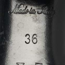 مملوكة مسبقًا حذاء كعب عالي لوي فيتون ماديلين بني كنفاس دامييه حزام خلفي مقاس 36