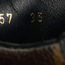 مملوكة مسبقًا Louis Vuitton Frontrow Size 35 Brown Coated Canvas and Patent Leather Low Top Sneakers