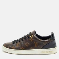مملوكة مسبقًا Louis Vuitton Frontrow Size 35 Brown Coated Canvas and Patent Leather Low Top Sneakers