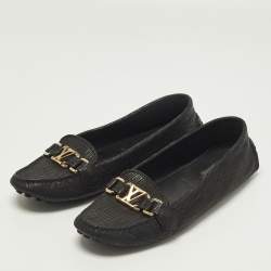 Pre Owned حذاء لوفرز أوكسفورد لوي فيتون جلد إيبي أسود مقاس 40