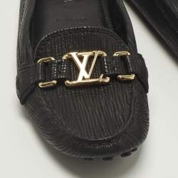 Pre Owned حذاء لوفرز أوكسفورد لوي فيتون جلد إيبي أسود مقاس 40