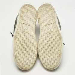 Pre Owned حذاء رياضي لوي فيتون لو توب أحمر برنيق وقماش كانفاس مغطى مونوجرام بني مقاس 39