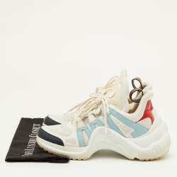 Pre Owned Louis Vuitton Archlight Size 40 Multicolor Fabric and Leather Lace Up Sneakers