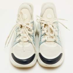 Pre Owned Louis Vuitton Archlight Size 40 Multicolor Fabric and Leather Lace Up Sneakers