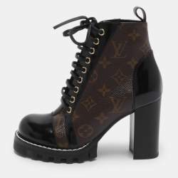 مملوكة مسبقًا Louis Vuitton Star Trail Size 36 Brown/Black Monogram Canvas and Leather Ankle Length Boots