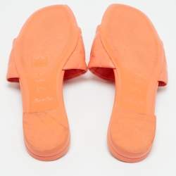 مملوكة مسبقًا Louis Vuitton Revival Size 37.5 Orange Monogram Leather Flat Slide