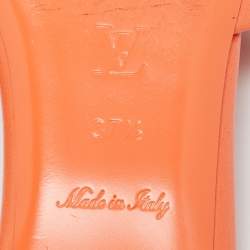 مملوكة مسبقًا Louis Vuitton Revival Size 37.5 Orange Monogram Leather Flat Slide