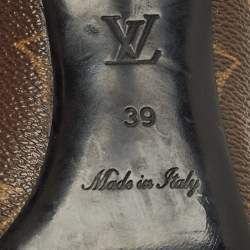 Pre Owned Louis Vuitton Size 39 Brown/Black Monogram Canvas and Leather Eldorado Pumps