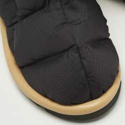 مملوكة مسبقًا حذاء بوت كاحل لوي فيتون مريح وسادة نايلون أسود نقش مونوجرام مقاس 38