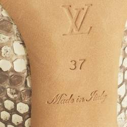 مملوكة مسبقًا Louis Vuitton Eyeline Size 37 Brown Snakeskin Leather Pumps