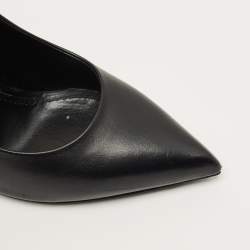 مملوكة مسبقًا حذاء كعب عالي لويس فيتون كانفاس مونوغرام وجلد أسود/بني مقاس 37.5