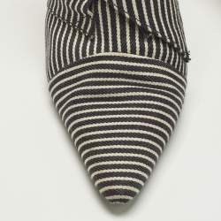 مملوكة مسبقًا Louis Vuitton Size 37.5 Black/White Canvas Ankle Length Boots