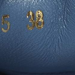 مملوكة مسبقًا صندل لوي فيتون منصة حزام حول الكاحل قماش دنيم أزرق مايا مقاس 38