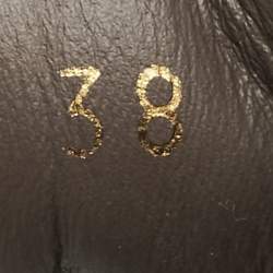 Pre Owned حذاء رياضي لوي فيتون شمواه معدني بني ونسيج مونوغرام عنق منخفض مقاس 38